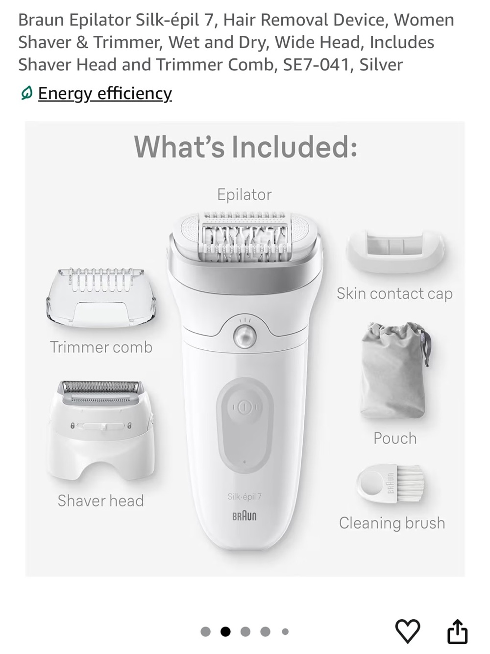 Braun Epilator Silk-épil 7 Hair Removal Device Shaver Trimmer Wet  dry SE7-041 - Picture 3 of 16